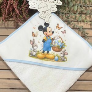 Capa de baño Mickey bosque azul