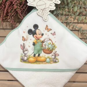 Capa de baño Mickey bosque gris