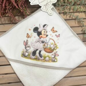 Capa de baño Minnie bosque gris