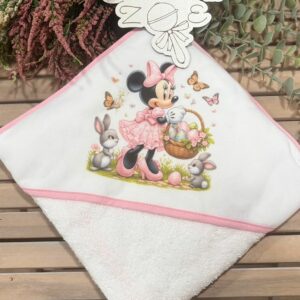 Capa de baño Minnie bosque rosa