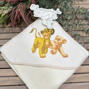 Capa de baño Rey León beige