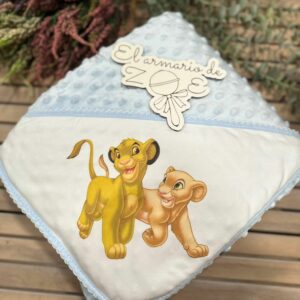 Manta Rey León azul