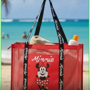 Bolso de playa Minnie rojo