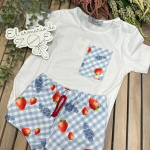 Conjunto bañador fresa niño