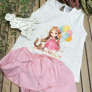 Conjunto niña con globos